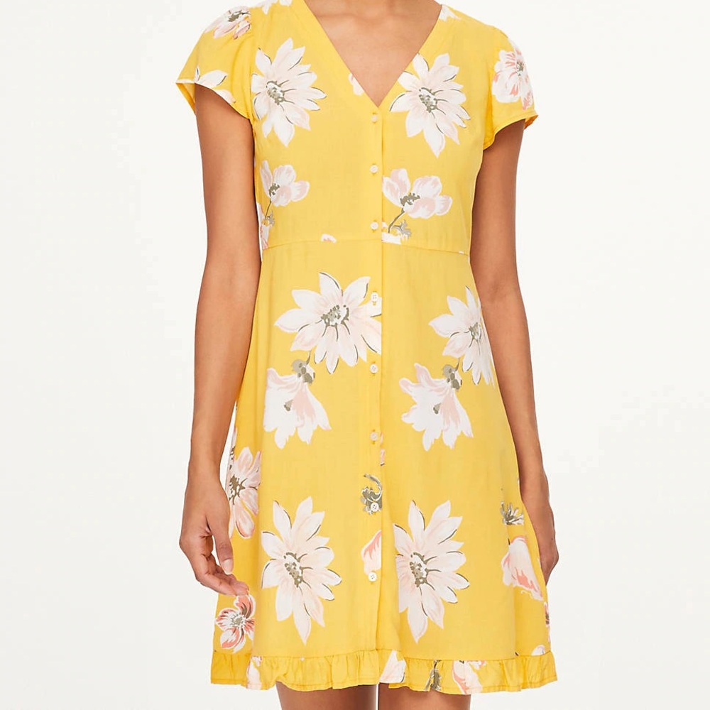 Loft yellow summer dress